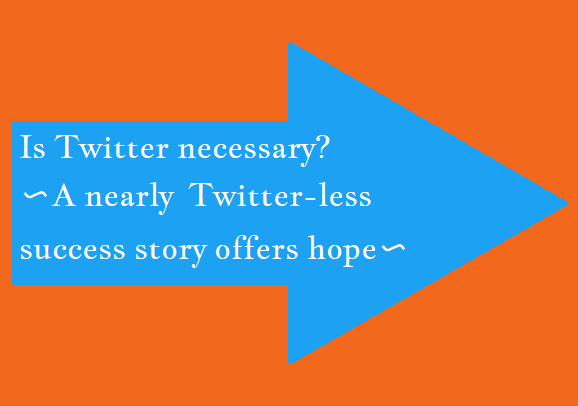 N.A. Ferrell's artwork for an article on Twitter-less success stories in media, asking whether it is really necessary for pushing content.