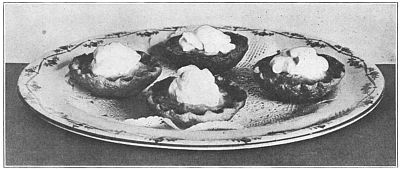 Pumpkin fanchonettes as pictured in American Cookery's 1921 Thanksgiving cookbook.