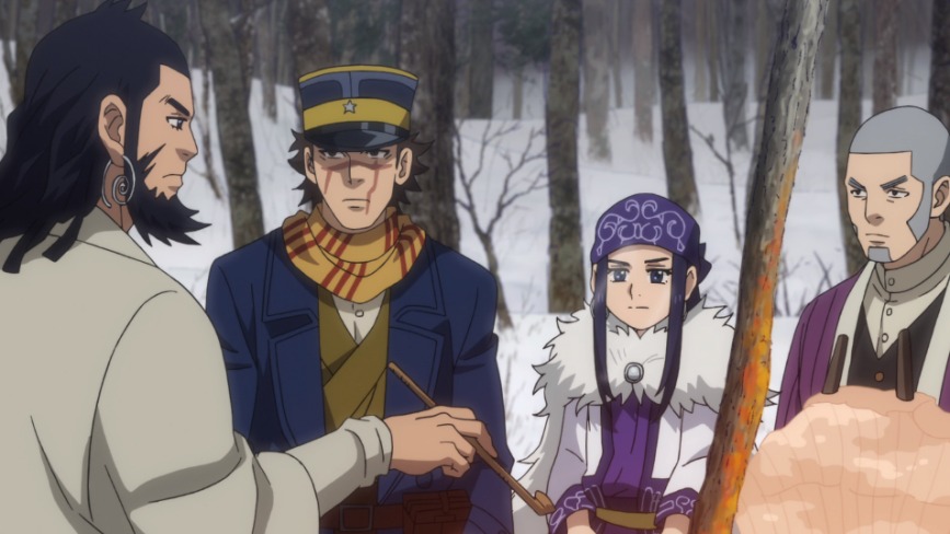 Screenshot from episode 10 of the first season of Golden Kamuy.