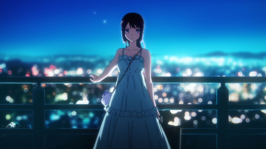 Reina Kousaka pictured at the end of episode 8 of the first season of Sound! Euphonium.