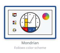 Icon for Mondrian KDE theme clipped from theme repository page.