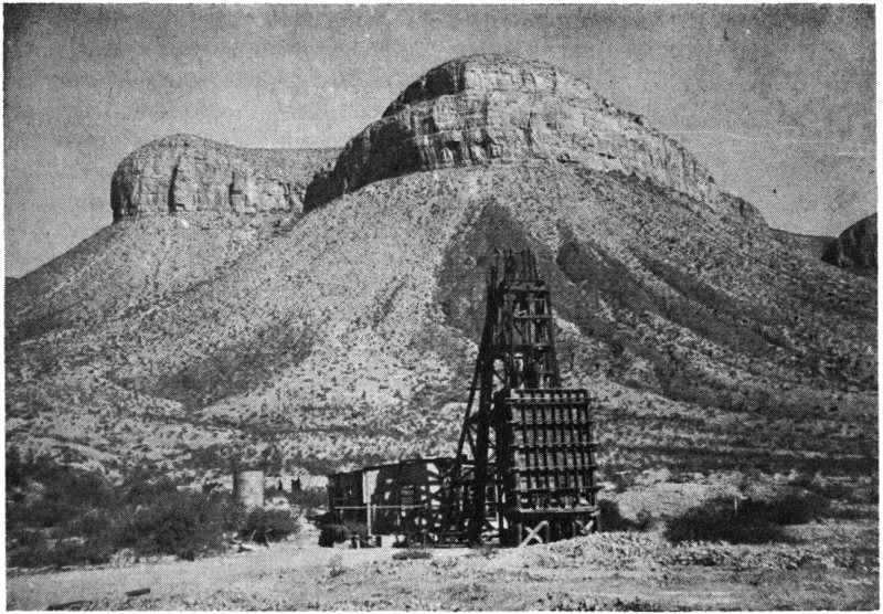 The Hazel copper-silver mine, Culberson County, Texas, as it appeared in 1951. Photograph by P. T. Flawn - pictured in Texas Rocks and Minerals: An Amateur's Guide by Roselle M. Girard.