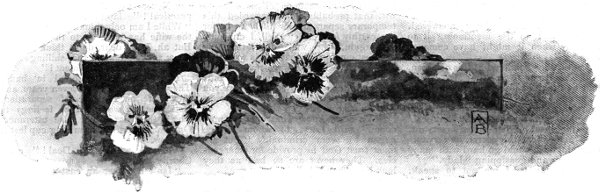 Image of flowers that accompanied "The Song the Raindrops Sing" poem in a 1899 issue of "The Girl's Own Paper"