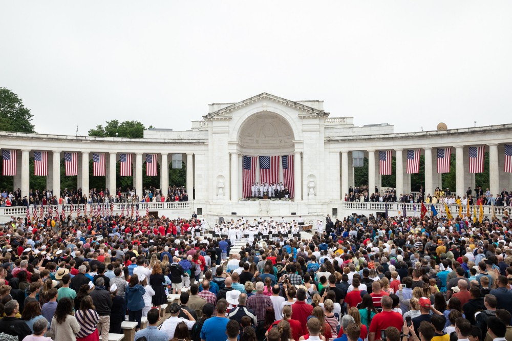 Photograph of the 2018 Memorial Day ceremony at the White House.