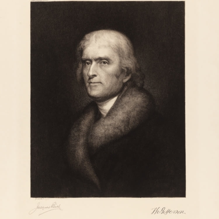 "Thomas Jefferson" by Jacques Reich, 10 Aug 1852 - 08 Jul 1923 is marked with CC0 1.0