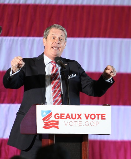 Then-Louisiana Senator David Vitter giving a speech in 2016.  Photo Credit:  "Outgoing Senator David Vitter, Republican, Louisiana, LAGOP GOTVR Dec2016 150" by tammy anthony baker is licensed under CC BY 2.0