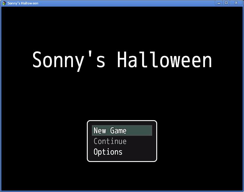 Title page for "Sonny's Halloween" video game project being created by N.A. Ferrell and Victor V. Gurbo.