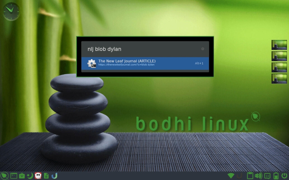 Screenshot of Ulauncher running on Bodhi Linux 6.0.0 - running on a 2007 MacBook.