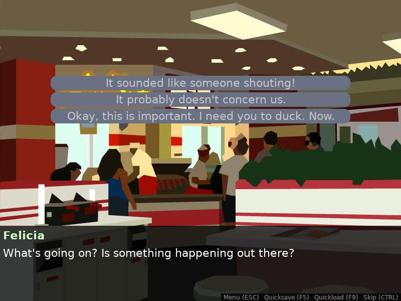 The burger joint in the Save the Date visual novel.