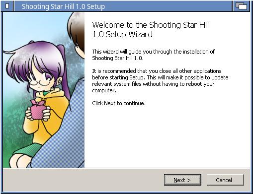 Windows installer for the Shooting Star Hill visual novel.