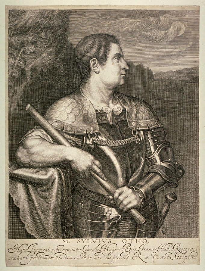 17th century depiction of the Roman Emperor Otho by Robert Van Voerst.