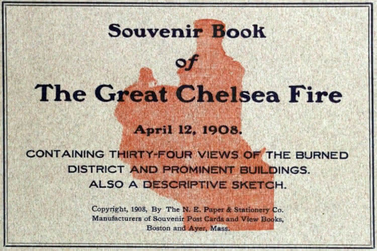 Plate for Souvenir Book of The Great Chelsea Fire (1908).