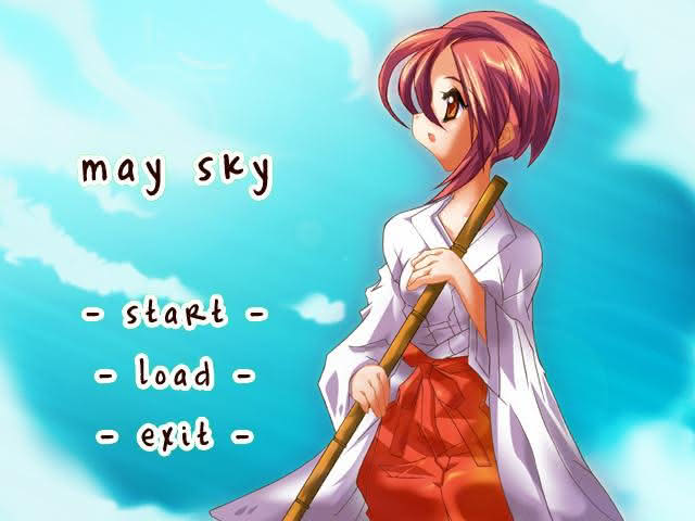 Title screen for the May Sky visual novel.