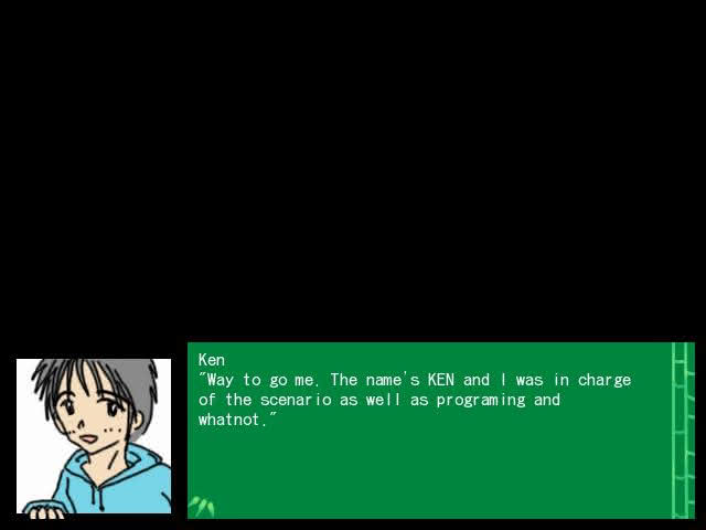 Ken, the creator of Instant Death! Panda Samurai, talking directly to the player in the game's postscript.