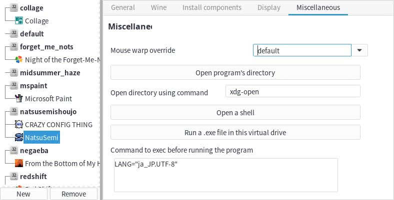 Setting a locale variable for a specific program in PlayOnLinux.