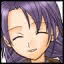 Windows icon for the Summer, Cicadas, and the Girl visual novel. It feature's the novel's purple-haired heroine.
