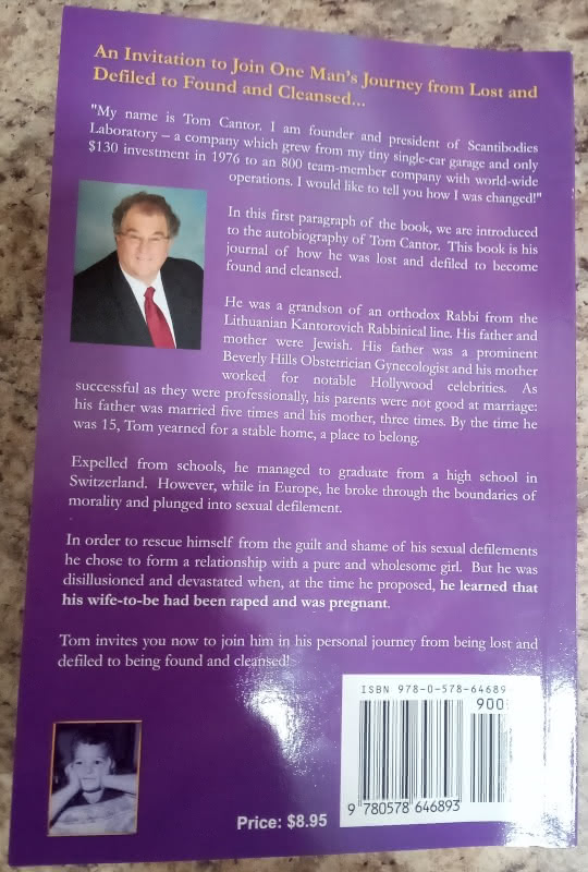 Back cover of Tom Cantor's Changed.