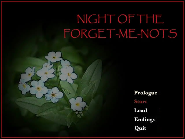 Title card for Night of the Forget-Me-Nots.