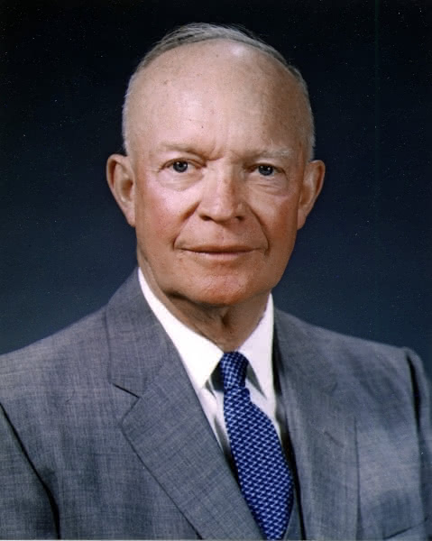 1959 portrait of then-President Dwight D. Eisenhower.