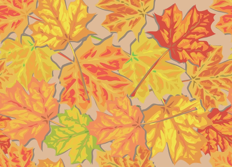 "Fall leaves" - a public domain image from Openclipart.