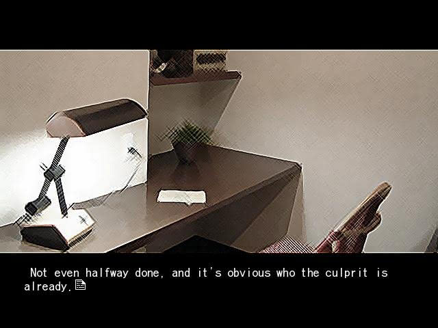 Scene showing protagonist's bedroom in Red Shift visual novel.