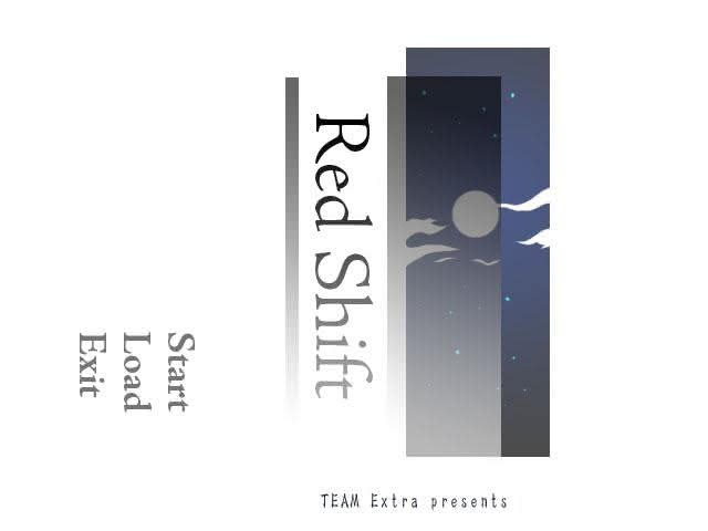 Title screen for the Red Shift visual novel.