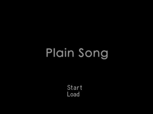 Title screen for Plain Song visual novel.