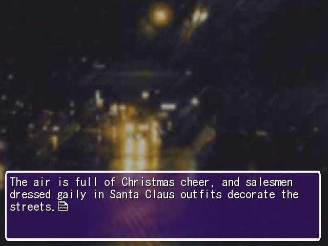 Ryuuji describes the scenes of Christmas cheer in Eno Yamamoto Ten's Plain Song Christmas Special.
