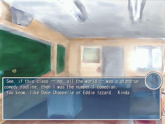 Tarou references Dave Chappelle and Eddie Izzard in English-translated Flood of Tears visual novel.