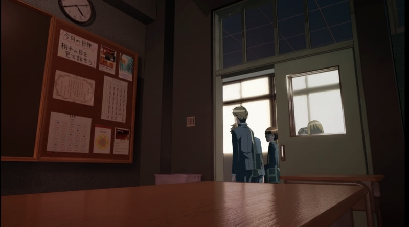 A poorly composited CG desk in the first episode of The Girl I Like Forgot Her Glasses.