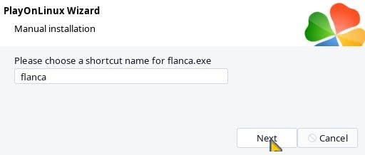 Naming shortcut for flanca.exe in PlayOnLinux.