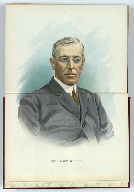 Color print of then-future President Woodrow Wilson from 1912.