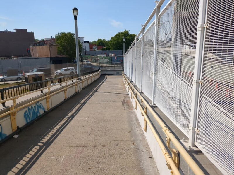 First half of downward slope from Hamlton Avenue Footbridge on Red Hook side.