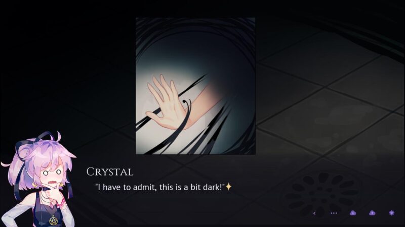 Crystal admits something is dark as we see a visual of  a hand being tied up by a black shadow.